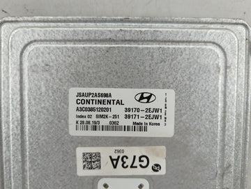 2016-2017 Hyundai Elantra PCM Engine Control Computer ECU ECM PCU OEM P/N:39170-2EJW1 Fits Fits 2016 2017 OEM Used Auto Parts