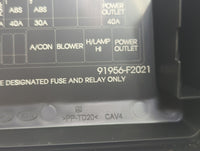 2017 Hyundai Elantra Fusebox Fuse Box Panel Relay Module P/N:91956-F2021 Fits OEM Used Auto Parts - Oemusedautoparts1.com