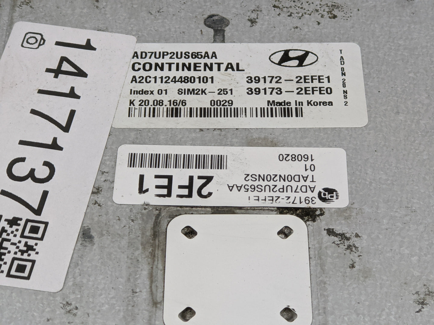 2017-2018 Hyundai Elantra PCM Engine Control Computer ECU ECM PCU OEM P/N:39173-2EFE0 39172-2EFE1 Fits Fits 2017 2018 OEM Us
