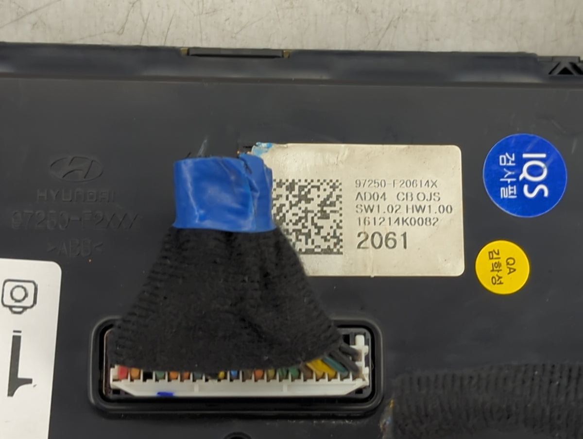 2017 Hyundai Elantra Climate Control Module Temperature AC/Heater Replacement P/N:97250-F20614X 97250-F2XXX Fits OEM Used Au