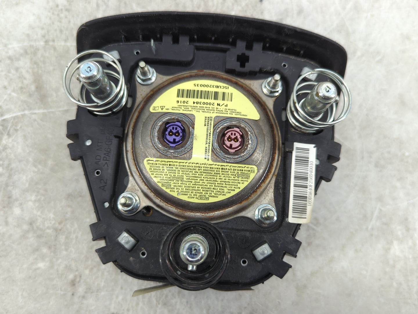 2017 Hyundai Elantra Air Bag Driver Left Steering Wheel Mounted P/N:2000384 Fits OEM Used Auto Parts - Oemusedautoparts1.com