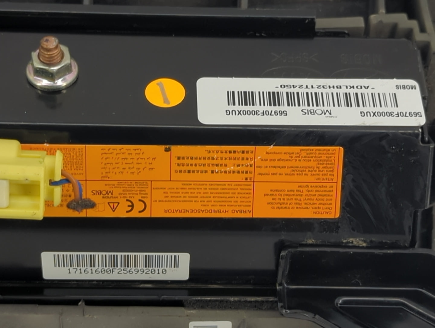 2017 Hyundai Elantra Air Bag Driver Left Knee OEM P/N:56970F3000XUG Fits OEM Used Auto Parts - Oemusedautoparts1.com