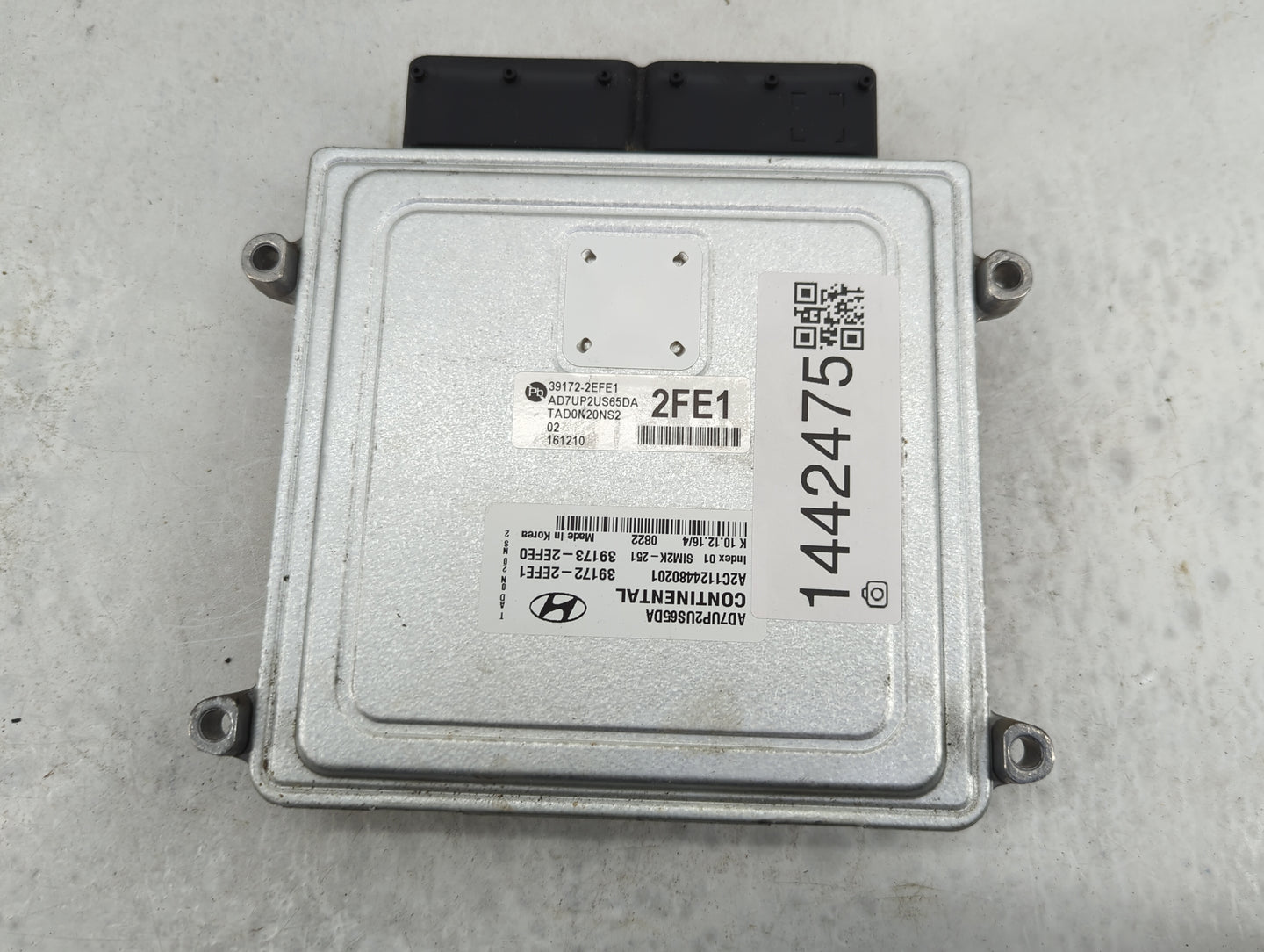 2017-2019 Hyundai Elantra PCM Engine Control Computer ECU ECM PCU OEM P/N:39172-2EFE1 AD7UP2US65DA Fits Fits 2017 2018 2019 