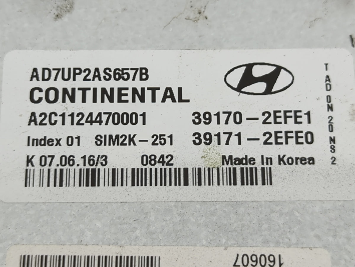 2017-2018 Hyundai Elantra PCM Engine Control Computer ECU ECM PCU OEM P/N:39170-2EFE1 AD7UP2AS657B, 39171-2EFE0 Fits 2017 20