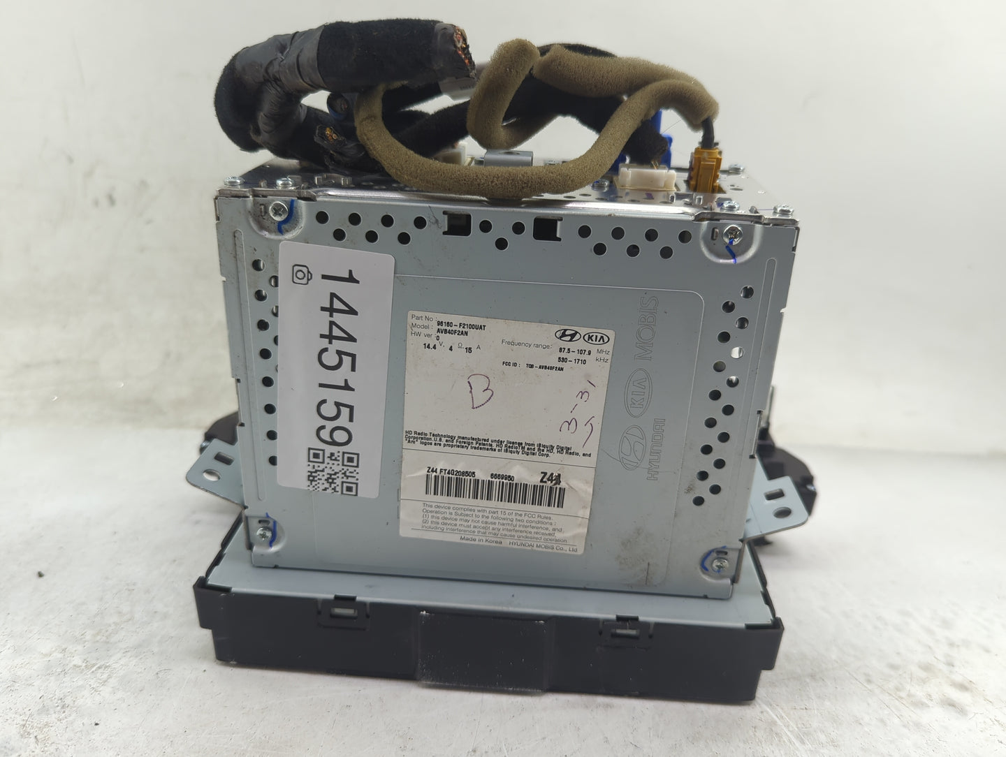 2017-2018 Hyundai Elantra Radio AM FM Cd Player Receiver Replacement P/N:96160-F2100UAT AVB40F2AN Fits Fits 2017 2018 OEM Us