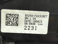 2017-2018 Hyundai Elantra Climate Control Module Temperature AC/Heater Replacement P/N:97250-F2XXX 97250-F2231RET Fits OEM U