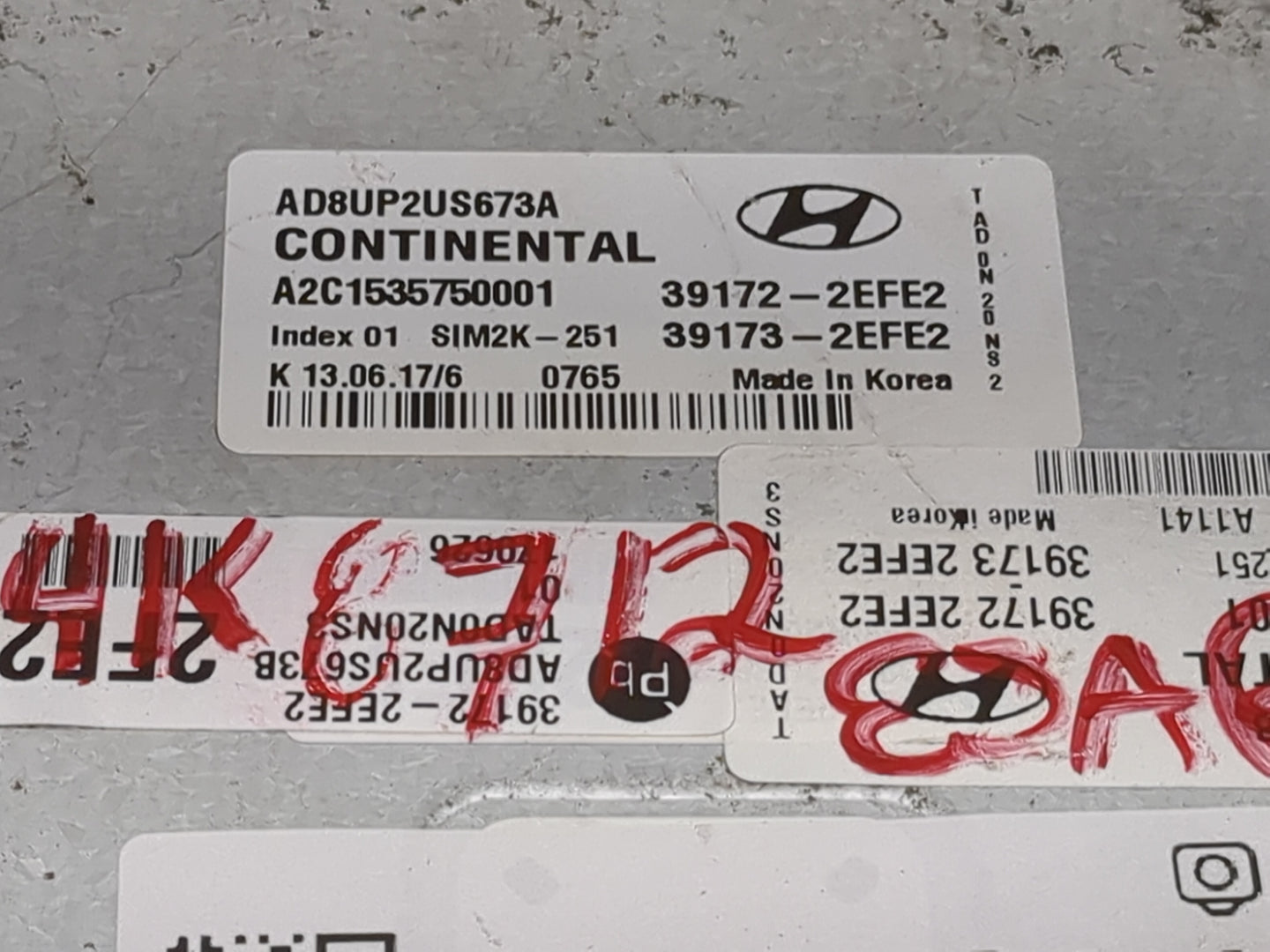 2017-2018 Hyundai Elantra PCM Engine Control Computer ECU ECM PCU OEM P/N:39173-2EFE2 39172-2EFE2 Fits Fits 2017 2018 OEM Us