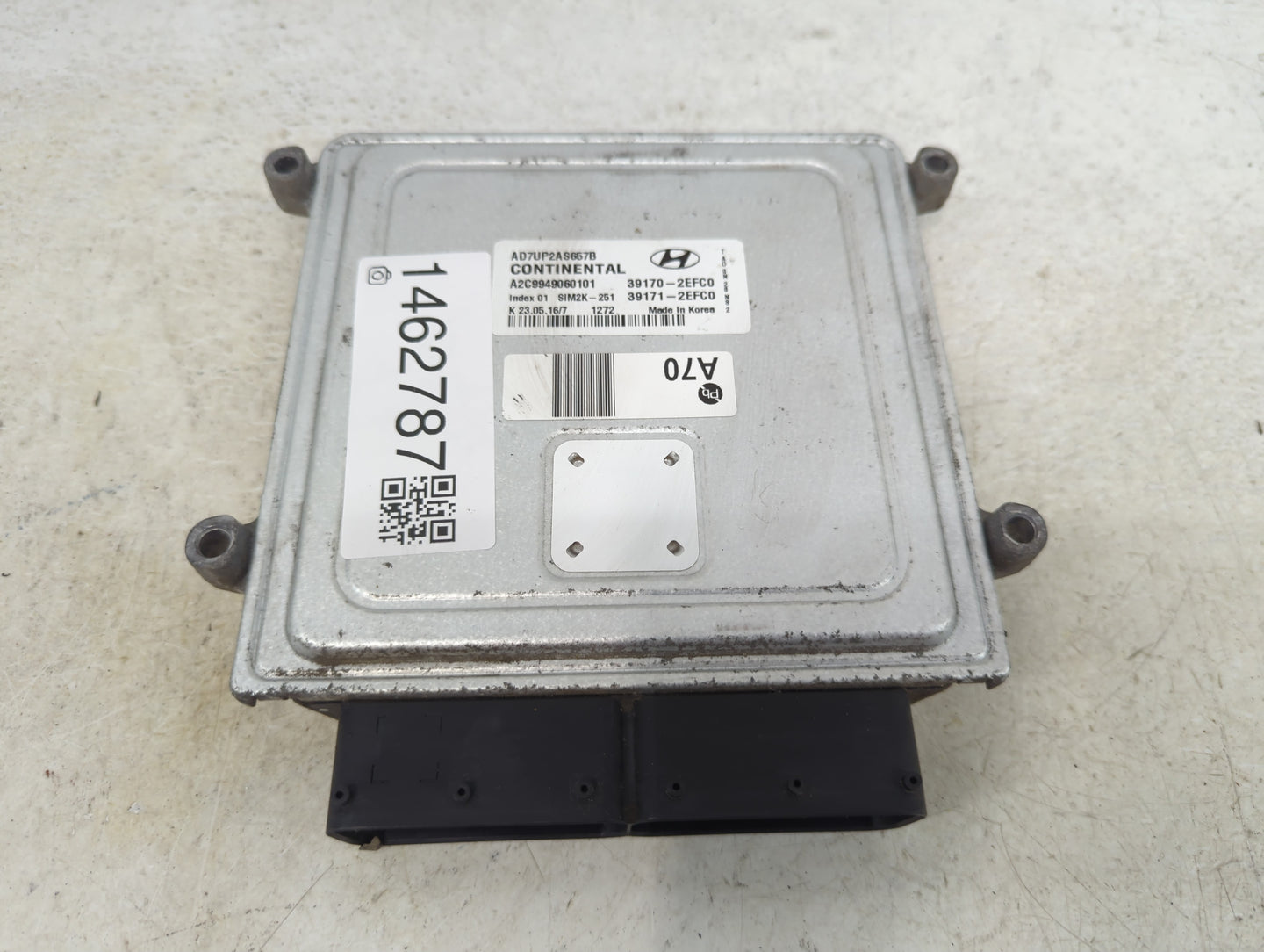 2017-2018 Hyundai Elantra PCM Engine Control Computer ECU ECM PCU OEM P/N:AD7UP2AS657B A2C9949060101 Fits Fits 2017 2018 OEM
