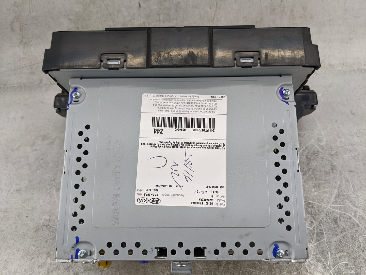 2017-2018 Hyundai Elantra Radio AM FM Cd Player Receiver Replacement P/N:96160-F2100UAT AVB40F2AN Fits Fits 2017 2018 OEM Us