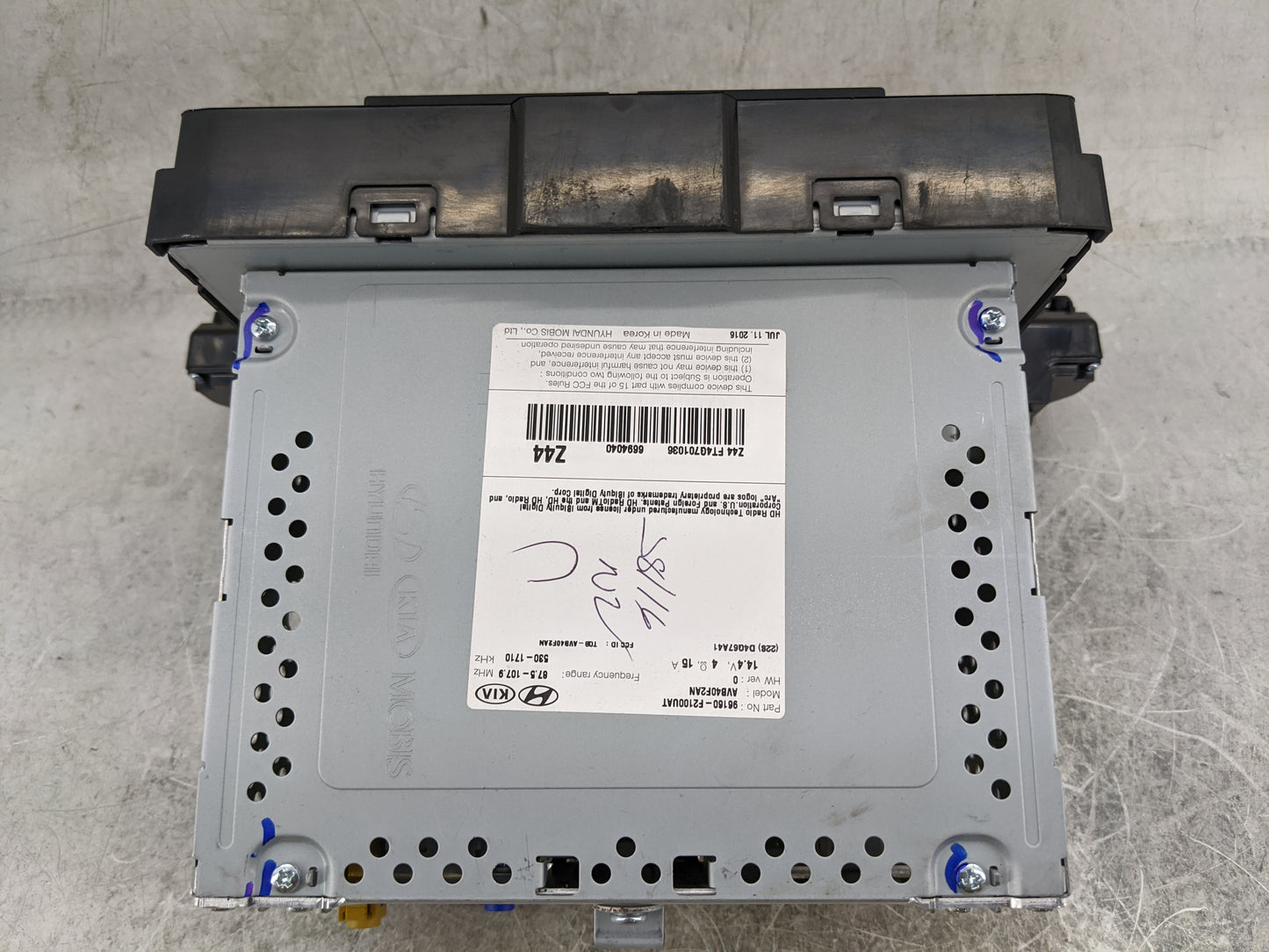 2017-2018 Hyundai Elantra Radio AM FM Cd Player Receiver Replacement P/N:96160-F2100UAT AVB40F2AN Fits Fits 2017 2018 OEM Us