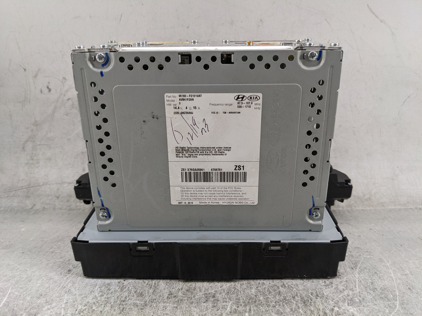 2017-2018 Hyundai Elantra Radio AM FM Cd Player Receiver Replacement P/N:96160-F2101UAT AVB41F2AN Fits Fits 2017 2018 OEM Us