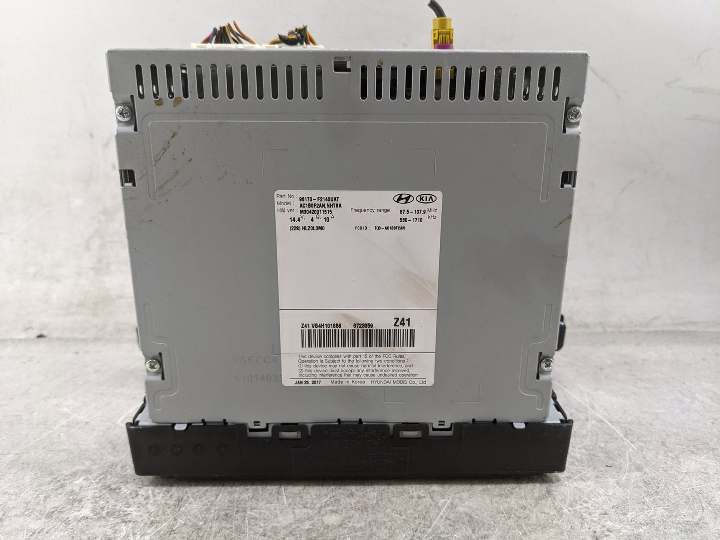 2017-2018 Hyundai Elantra Radio AM FM Cd Player Receiver Replacement P/N:96170-F2140UAT AC1B0F2AN Fits Fits 2017 2018 OEM Us