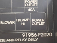 2017 Hyundai Elantra Fusebox Fuse Box Panel Relay Module P/N:18980-09625 18980-09630, 91956-F2020 Fits OEM Used Auto Parts -