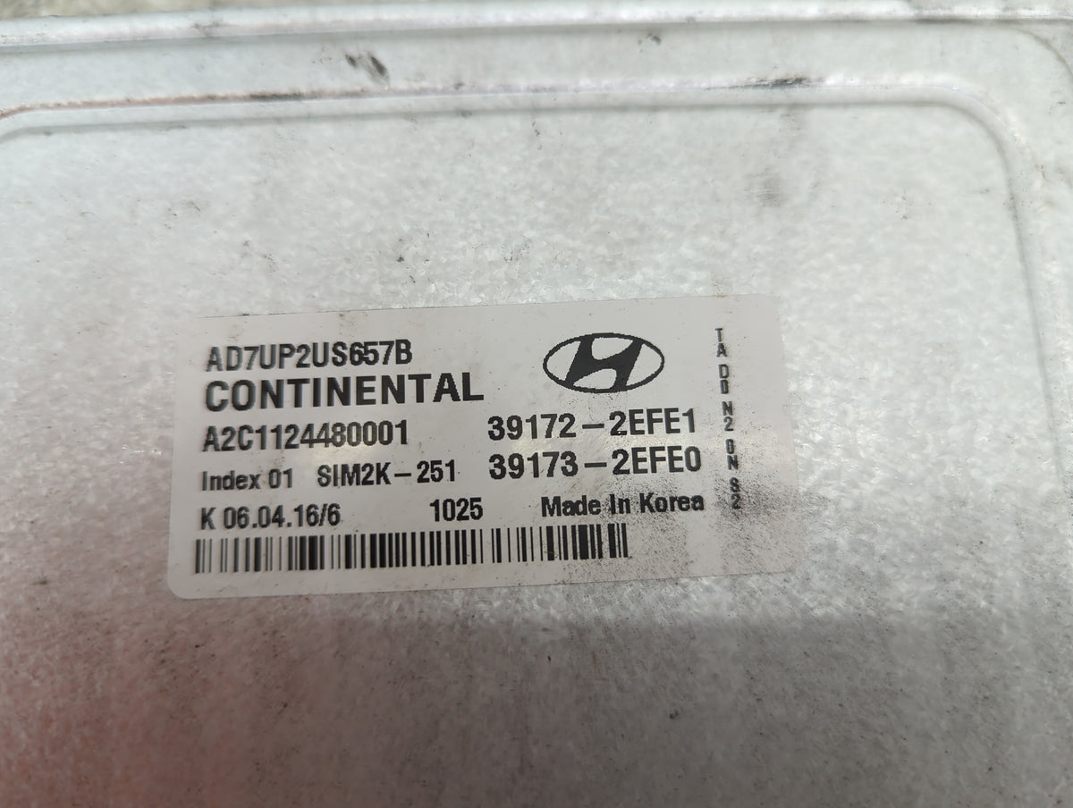 2017-2018 Hyundai Elantra PCM Engine Control Computer ECU ECM PCU OEM P/N:AD7UP2US657B A2C1124480001, 39172-2EFE1 Fits 2017 