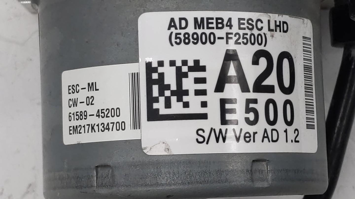 2017-2018 Hyundai Elantra ABS Pump Control Module Replacement P/N:58900-F2500 58920-F2500 Fits Fits 2017 2018 OEM Used Auto 