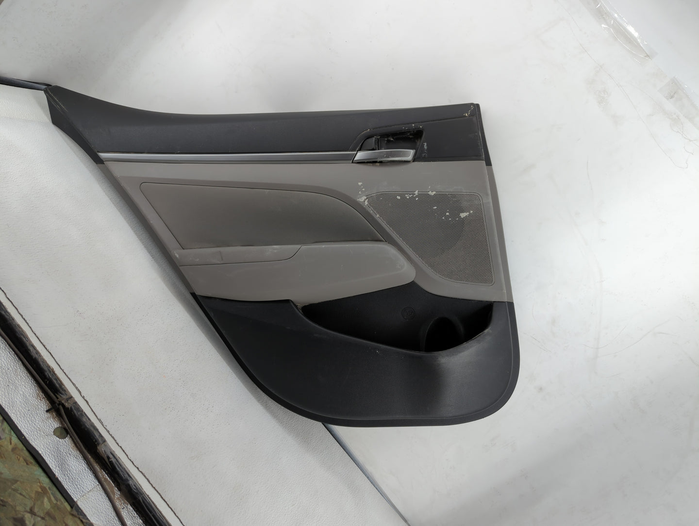 2017 Hyundai Elantra Rear Left Driver Interior Door Panel Trim Grey - Oemusedautoparts1.com