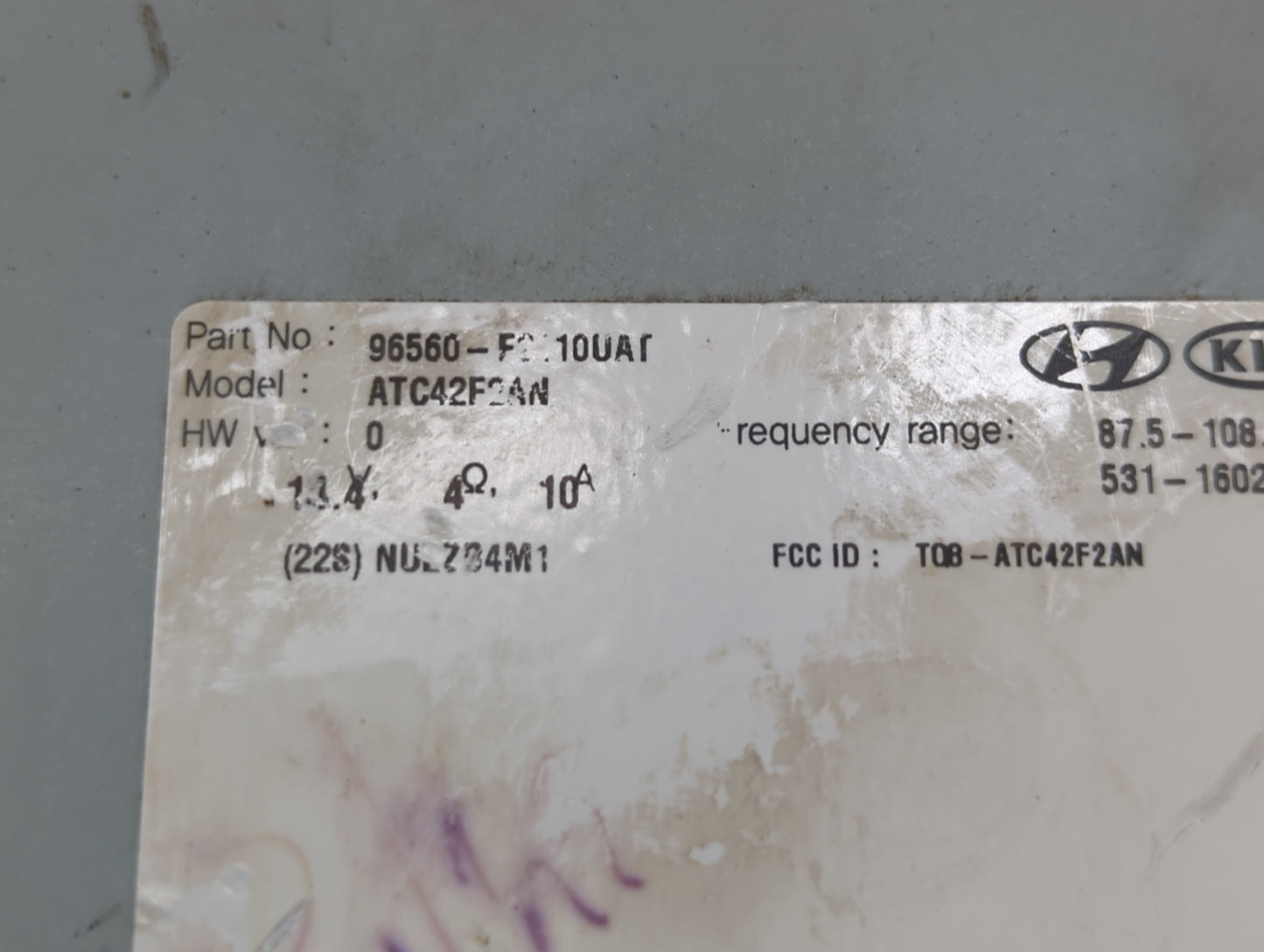 Hyundai Elantra Am Fm Cd Player Radio Receiver - Oemusedautoparts1.com
