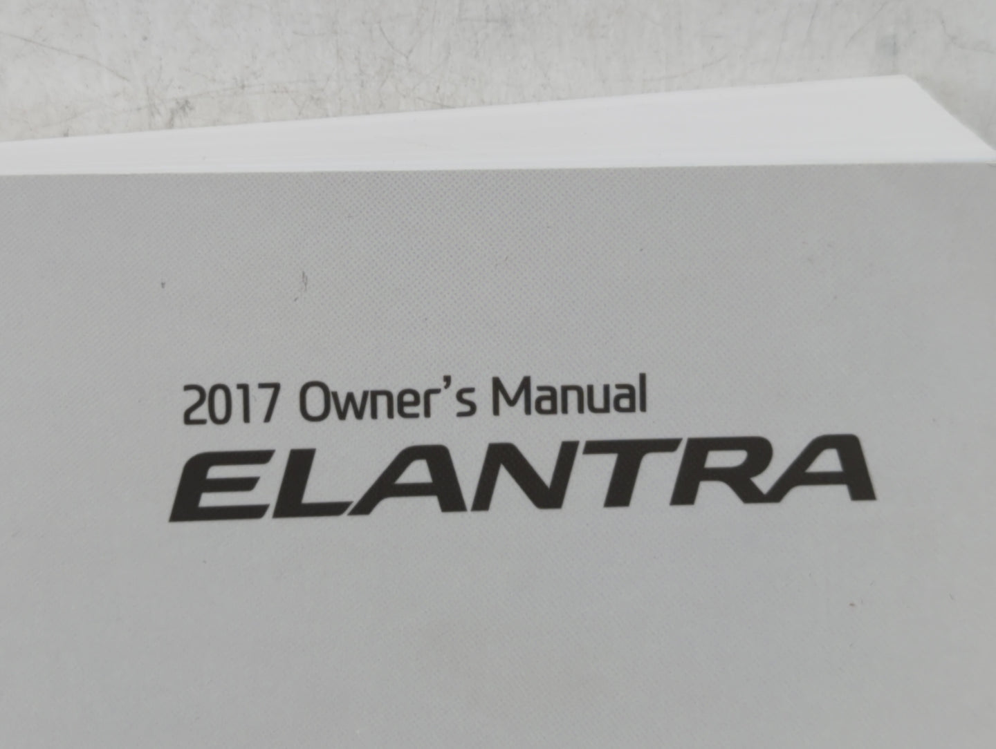 2017 Hyundai Elantra Owners Manual Book Guide OEM Used Auto Parts - Oemusedautoparts1.com