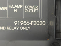 2017 Hyundai Elantra Fusebox Fuse Box Panel Relay Module P/N:91956-F2020 Fits OEM Used Auto Parts - Oemusedautoparts1.com