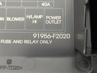 2017 Hyundai Elantra Fusebox Fuse Box Panel Relay Module P/N:91956-F2020 91956-F2021, 91200F3261AA Fits OEM Used Auto Parts 