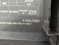 2017 Hyundai Elantra Fusebox Fuse Box Panel Relay Module P/N:91956-F2021 91956-F2020 Fits OEM Used Auto Parts - Oemusedautop