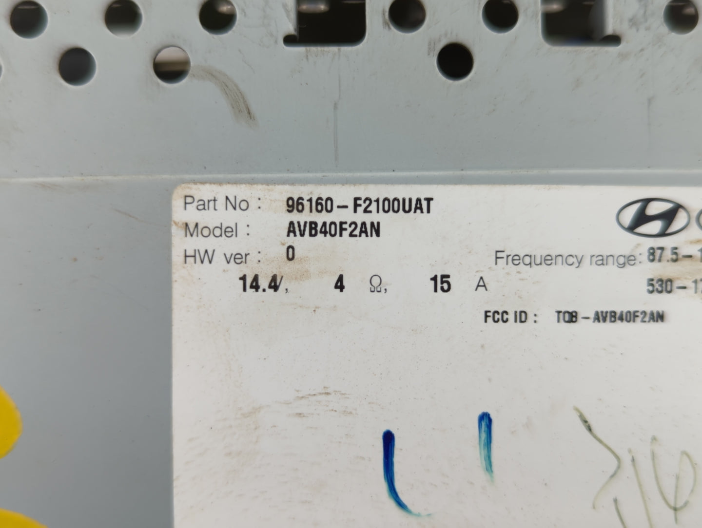 2017-2018 Hyundai Elantra Am Fm Cd Player Radio Receiver - Oemusedautoparts1.com