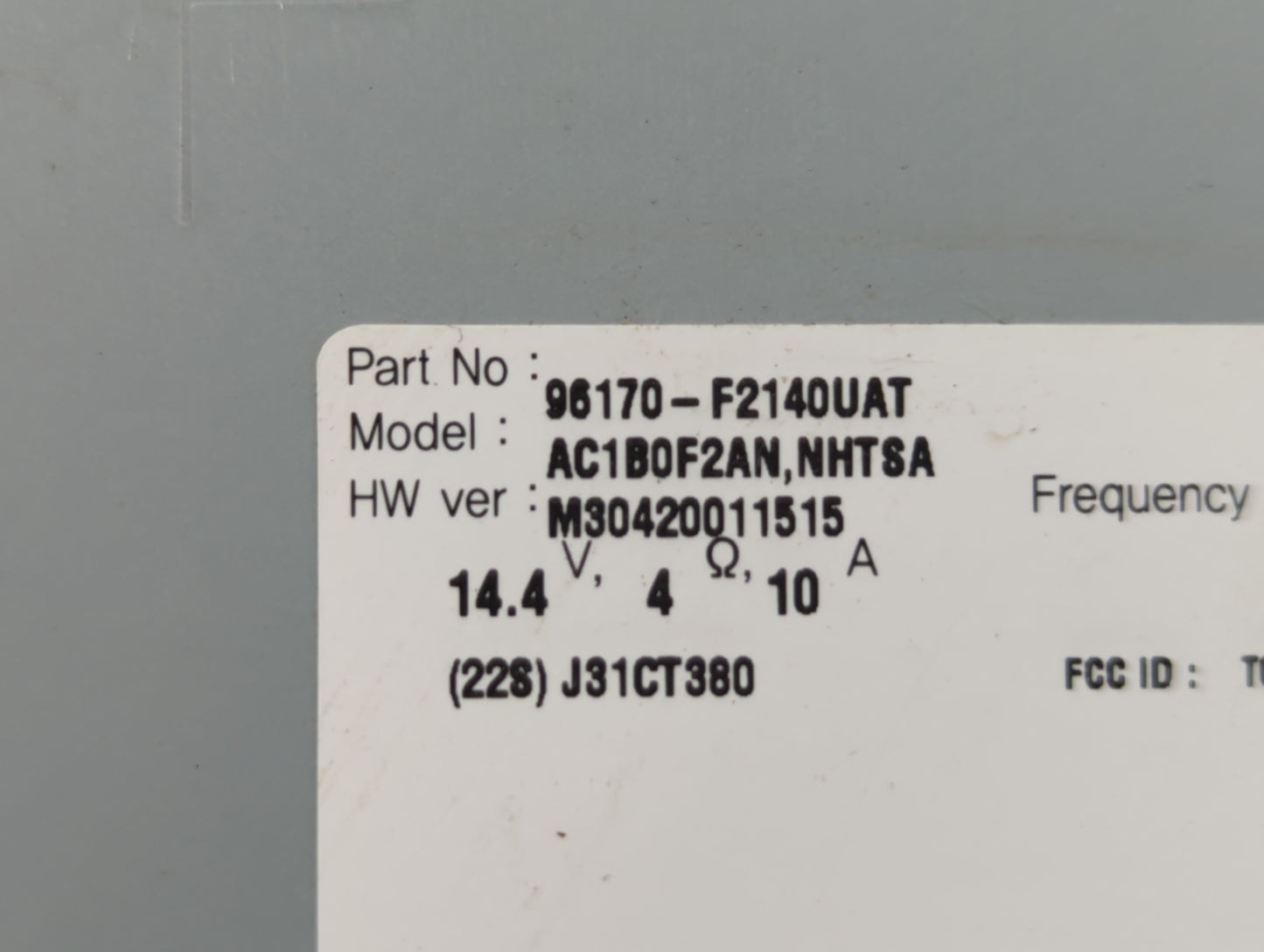 2017-2018 Hyundai Elantra Am Fm Cd Player Radio Receiver - Oemusedautoparts1.com