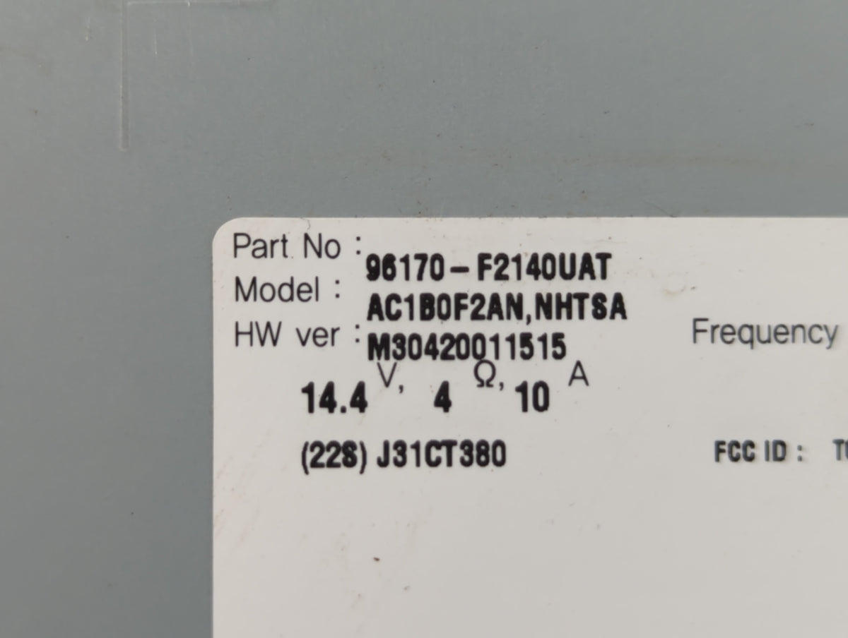 2017-2018 Hyundai Elantra Am Fm Cd Player Radio Receiver 577555 - Oemusedautoparts1.com