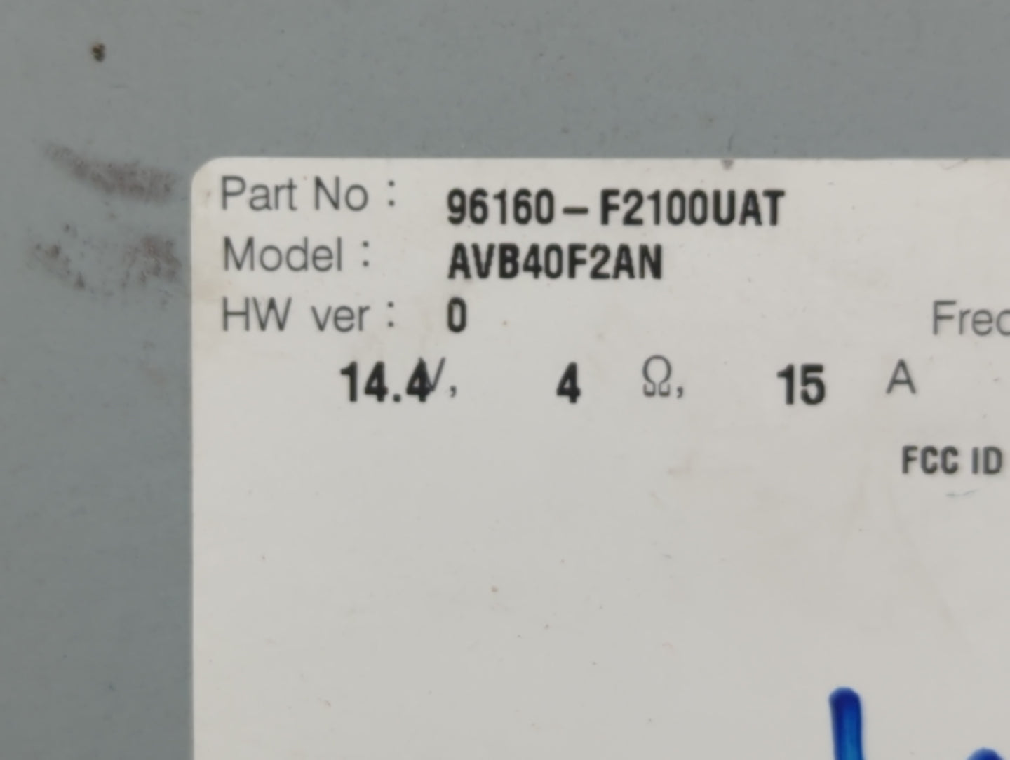 2017-2018 Hyundai Elantra Radio AM FM Cd Player Receiver Replacement P/N:96160-F2100UAT Fits Fits 2017 2018 OEM Used Auto Pa