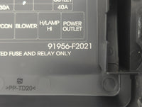 2017 Hyundai Elantra Fusebox Fuse Box Panel Relay Module P/N:91956-F2021 Fits OEM Used Auto Parts - Oemusedautoparts1.com