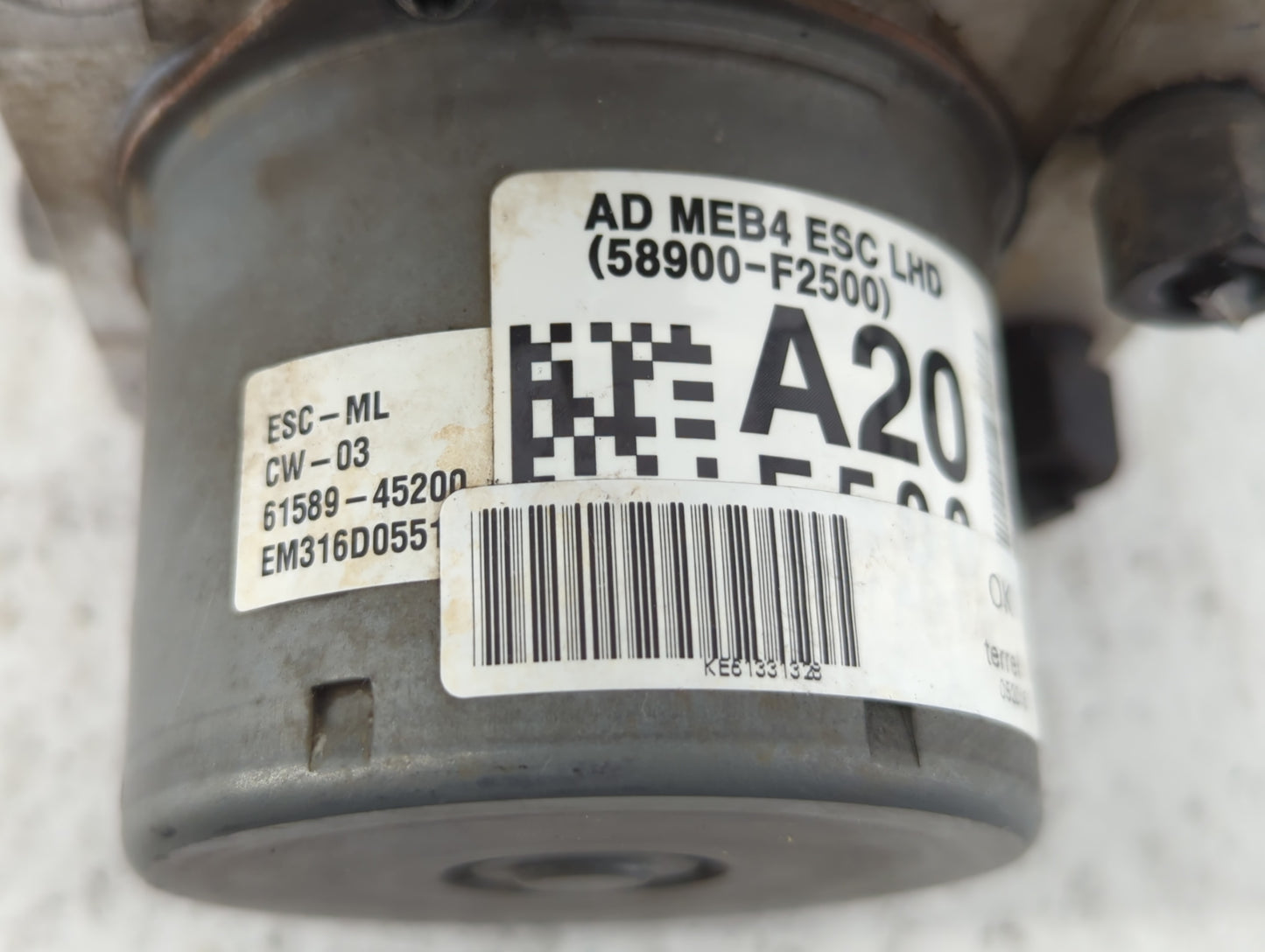 2017-2019 Hyundai Elantra ABS Pump Control Module Replacement P/N:61589-45200 58900-F2500 Fits Fits 2017 2018 2019 OEM Used 