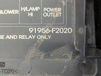 2017 Hyundai Elantra Fusebox Fuse Box Panel Relay Module P/N:91956-F2020 Fits OEM Used Auto Parts - Oemusedautoparts1.com