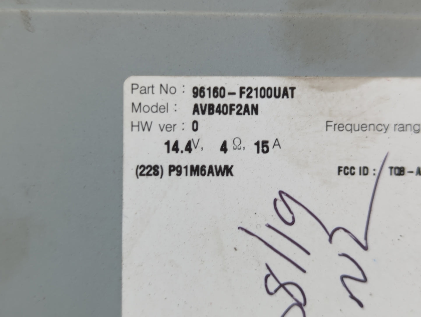 2017-2018 Hyundai Elantra Am Fm Cd Player Radio Receiver - Oemusedautoparts1.com