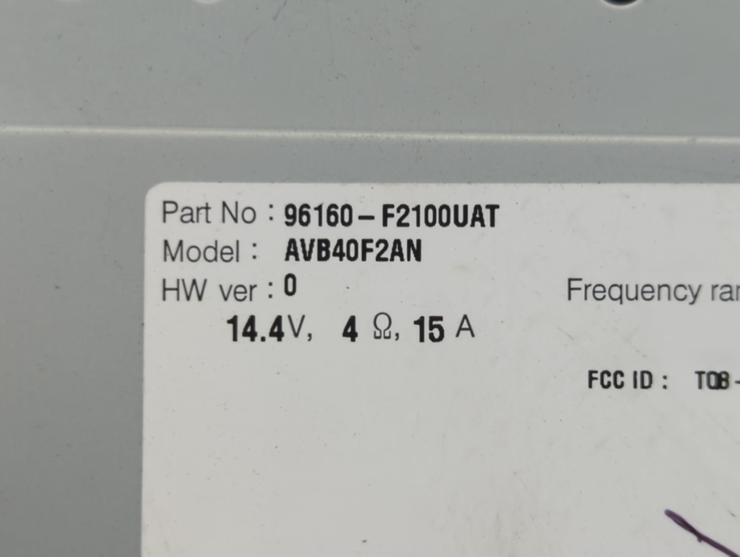 2017-2018 Hyundai Elantra Am Fm Cd Player Radio Receiver - Oemusedautoparts1.com