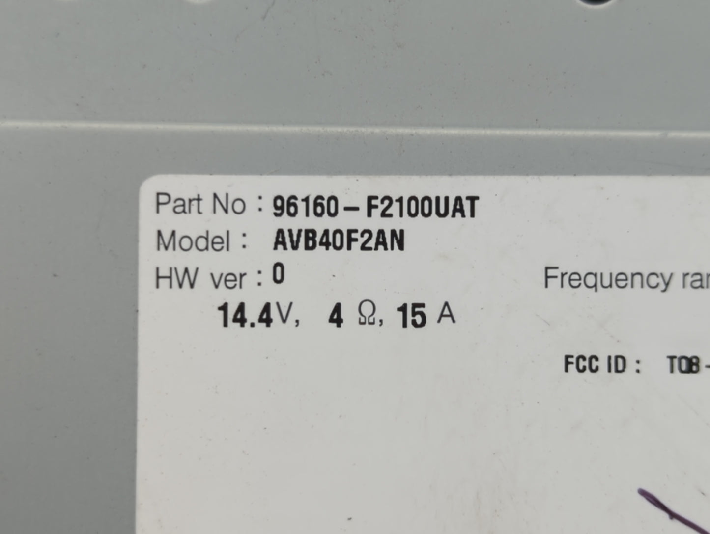 2017-2018 Hyundai Elantra Am Fm Cd Player Radio Receiver - Oemusedautoparts1.com