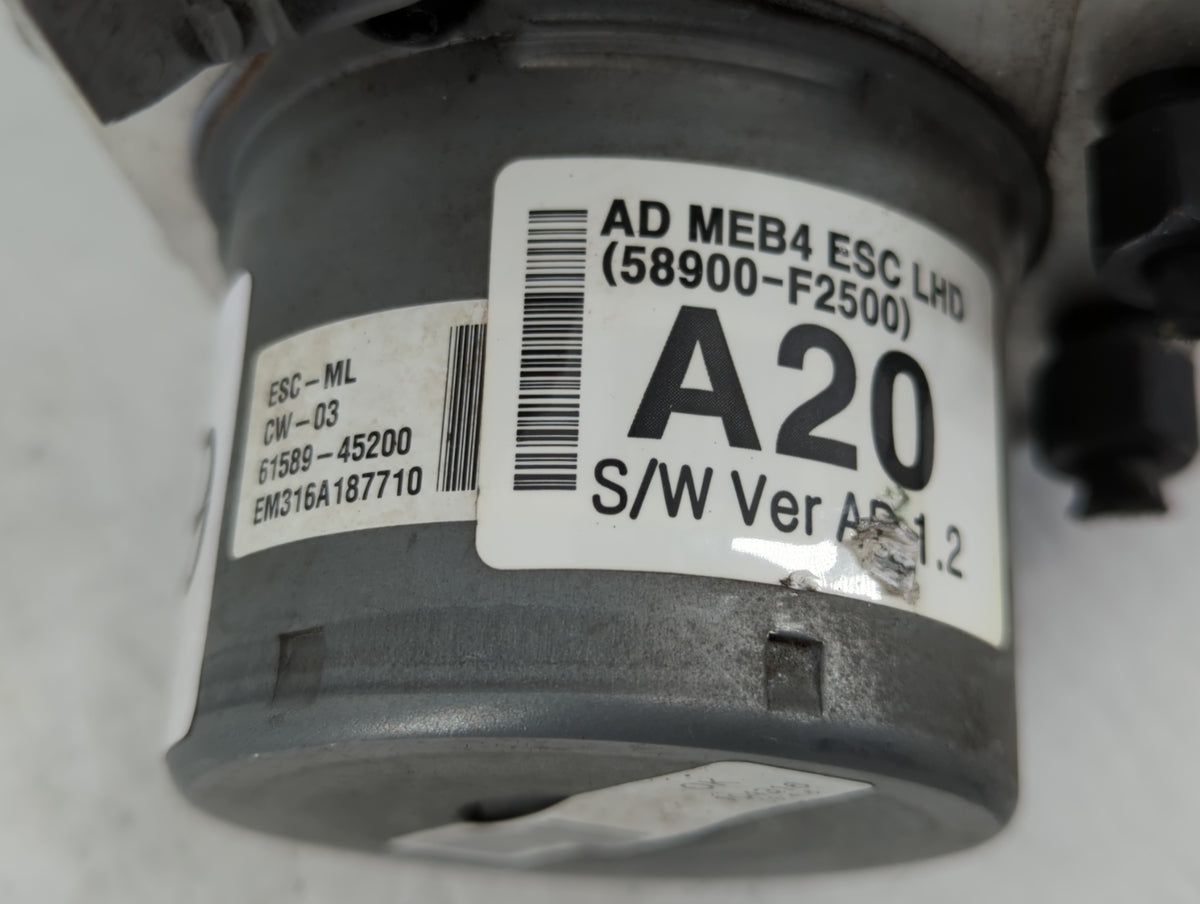 2017-2019 Hyundai Elantra Anti-Lock Brake ABS Pump Module Actuator OEM P/N:58900-F2500 Fits Fits 2017 2018 2019 OEM Used Aut