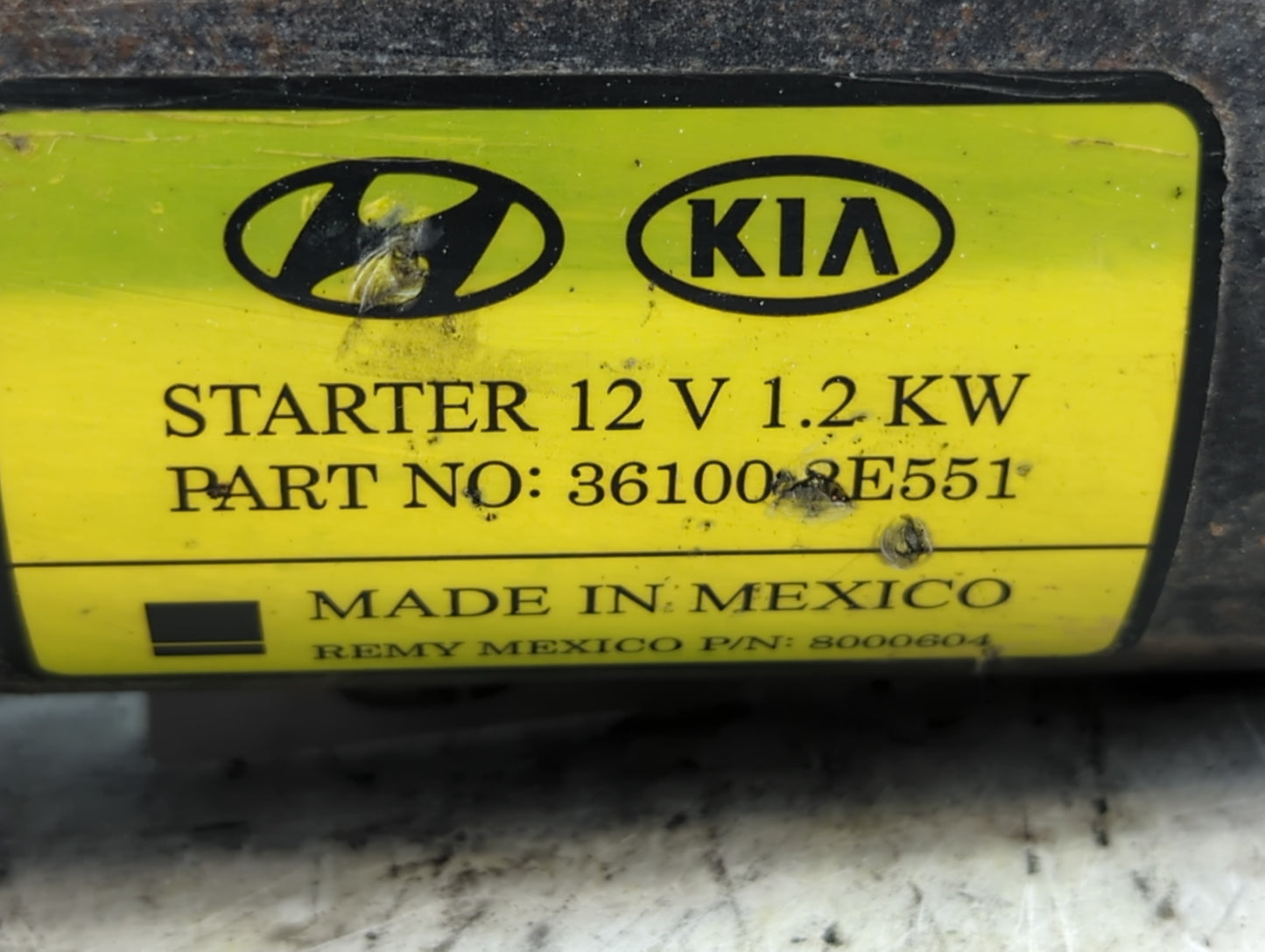 2014-2020 Hyundai Elantra Car Starter Motor Solenoid OEM P/N:36100-2E551 Fits Fits 2014 2015 2016 2017 2018 2019 2020 OEM Us