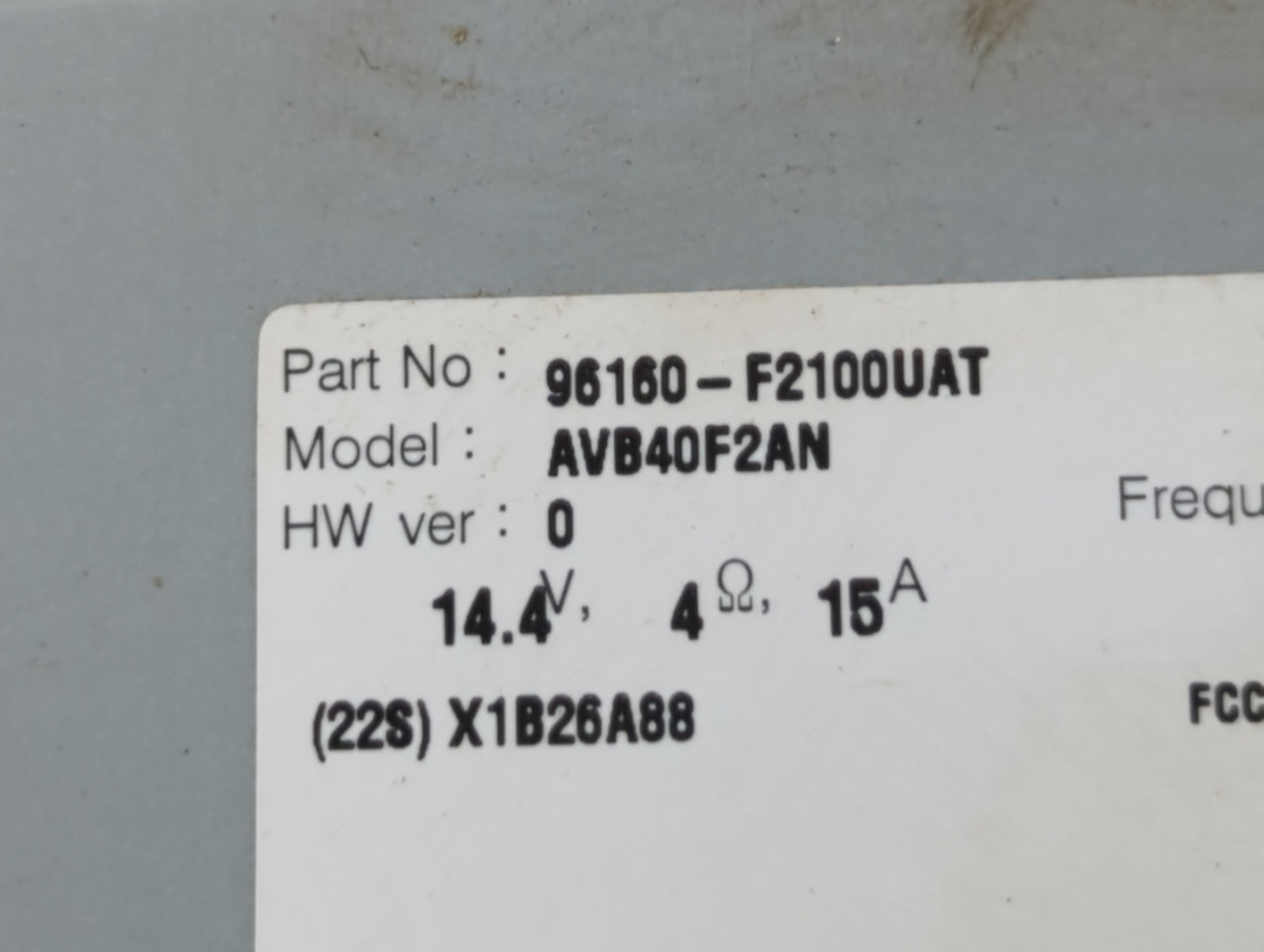 2017-2018 Hyundai Elantra Radio AM FM Cd Player Receiver Replacement P/N:96160-F2100UAT Fits Fits 2017 2018 OEM Used Auto Pa
