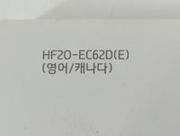 2017 Hyundai Elantra Owners Manual Book Guide P/N:HF20-EC62D OEM Used Auto Parts - Oemusedautoparts1.com