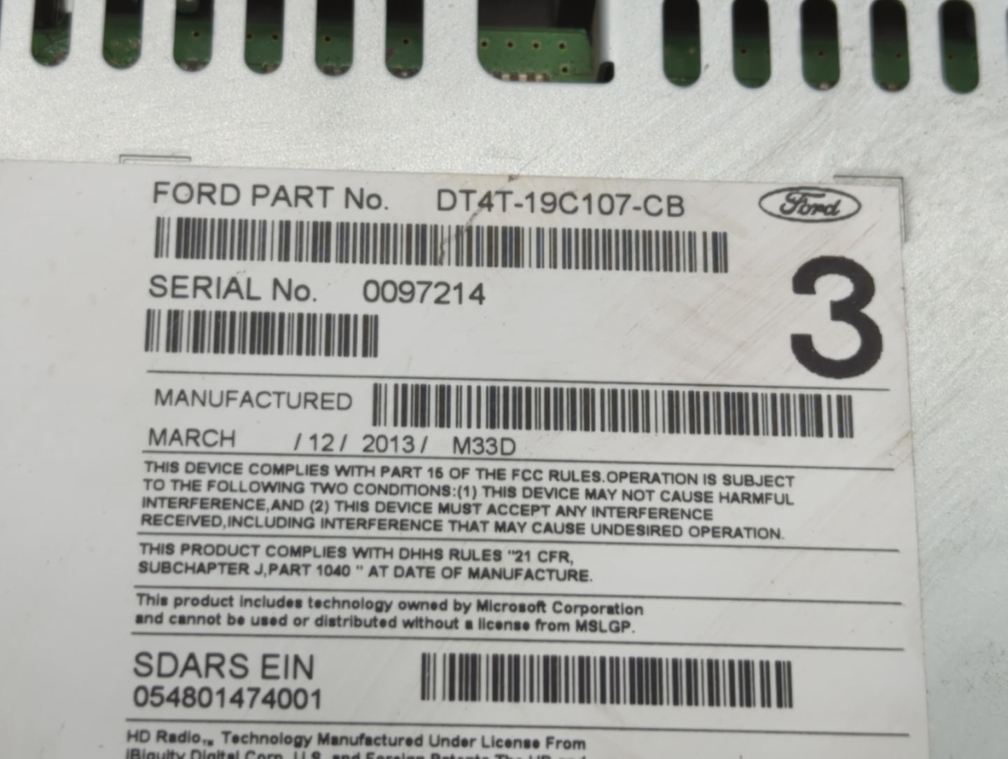 2016-2017 Hyundai Elantra Radio AM FM Cd Player Receiver Replacement P/N:DT4T-19C107-CB Fits Fits 2016 2017 OEM Used Auto Pa