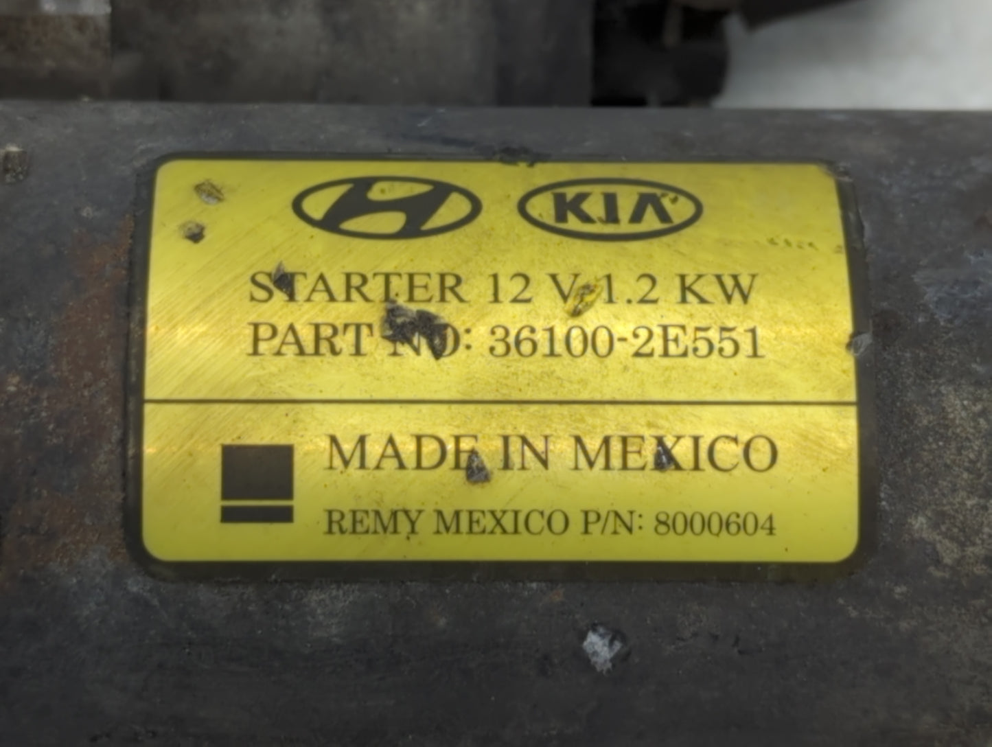 2014-2020 Hyundai Elantra Car Starter Motor Solenoid OEM P/N:36100-2E551 Fits Fits 2014 2015 2016 2017 2018 2019 2020 OEM Us