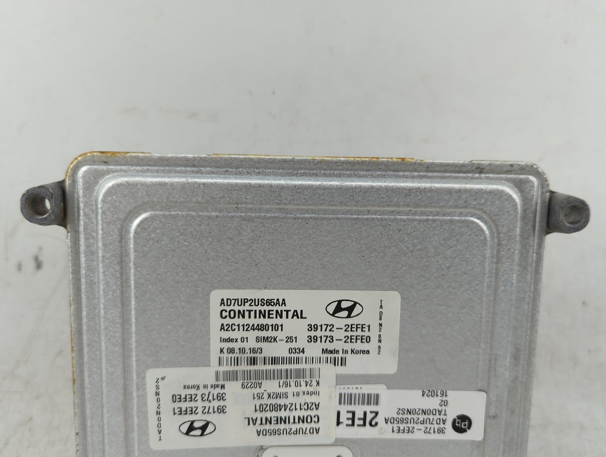2017 Hyundai Elantra PCM Engine Control Computer ECU ECM PCU OEM P/N:39172-2EFE1 39173-2EFE0 Fits OEM Used Auto Parts - Oemu