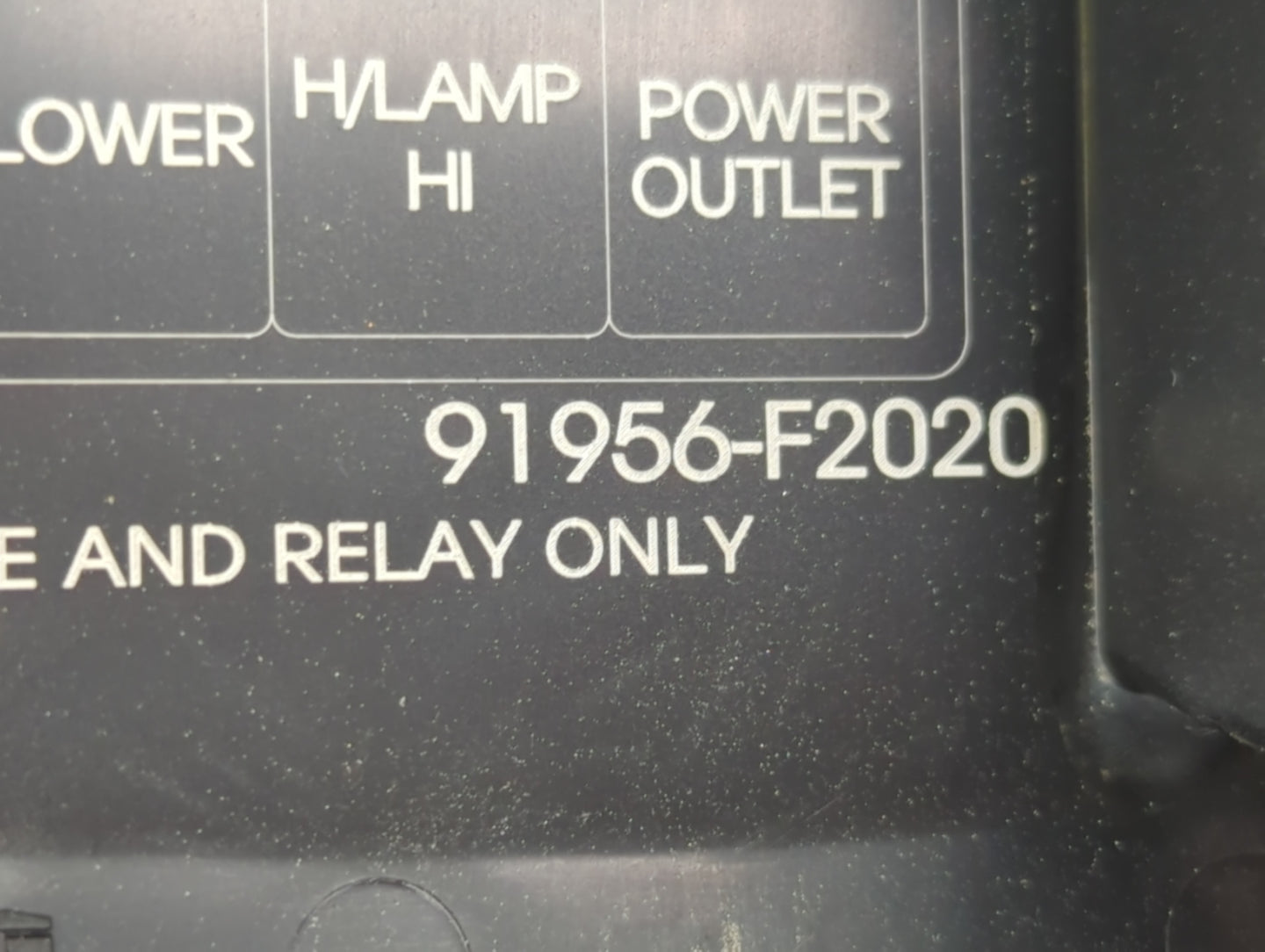 2017 Hyundai Elantra Fusebox Fuse Box Panel Relay Module P/N:91956-F2020 Fits OEM Used Auto Parts - Oemusedautoparts1.com