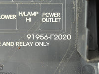 2017 Hyundai Elantra Fusebox Fuse Box Panel Relay Module P/N:91956-F2020 Fits OEM Used Auto Parts - Oemusedautoparts1.com