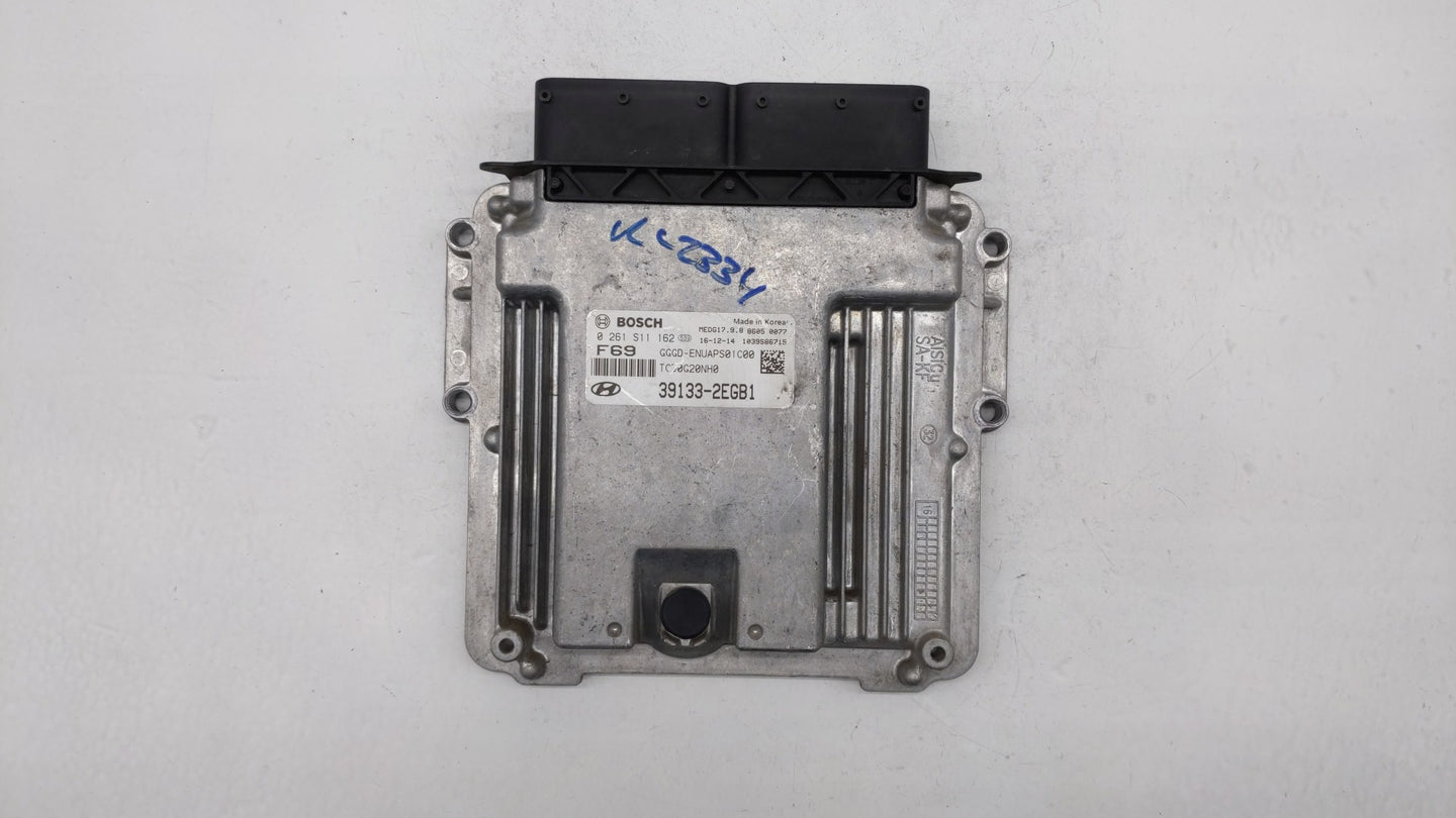 2016-2017 Hyundai Elantra Gt PCM Engine Control Computer ECU ECM PCU OEM P/N:39133-2EGB1 Fits Fits 2016 2017 OEM Used Auto P