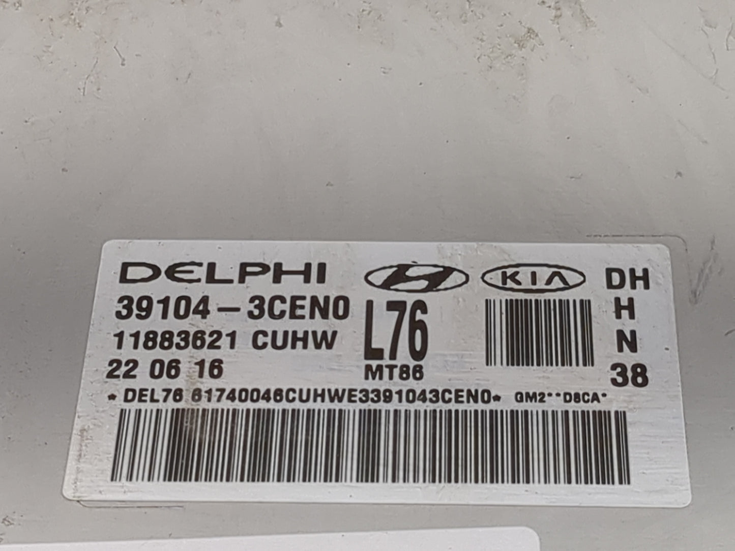 2017 Hyundai Genesis G80 PCM Engine Control Computer ECU ECM PCU OEM P/N:39104-3CEN0 11883621 Fits OEM Used Auto Parts - Oem