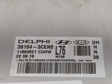 2017 Hyundai Genesis G80 PCM Engine Control Computer ECU ECM PCU OEM P/N:39104-3CEN0 11883621 Fits OEM Used Auto Parts