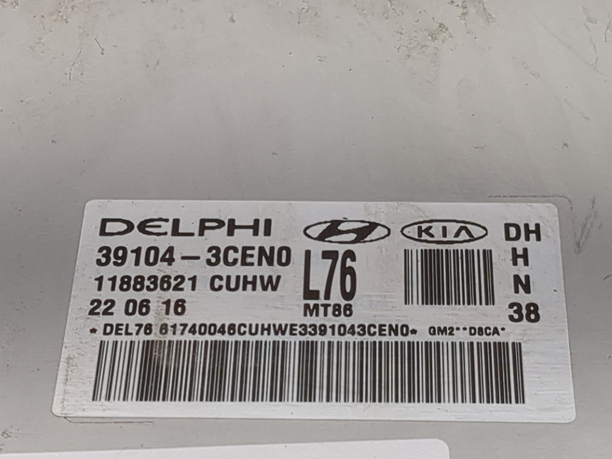2017 Hyundai Genesis G80 PCM Engine Control Computer ECU ECM PCU OEM P/N:39104-3CEN0 11883621 Fits OEM Used Auto Parts - Oem
