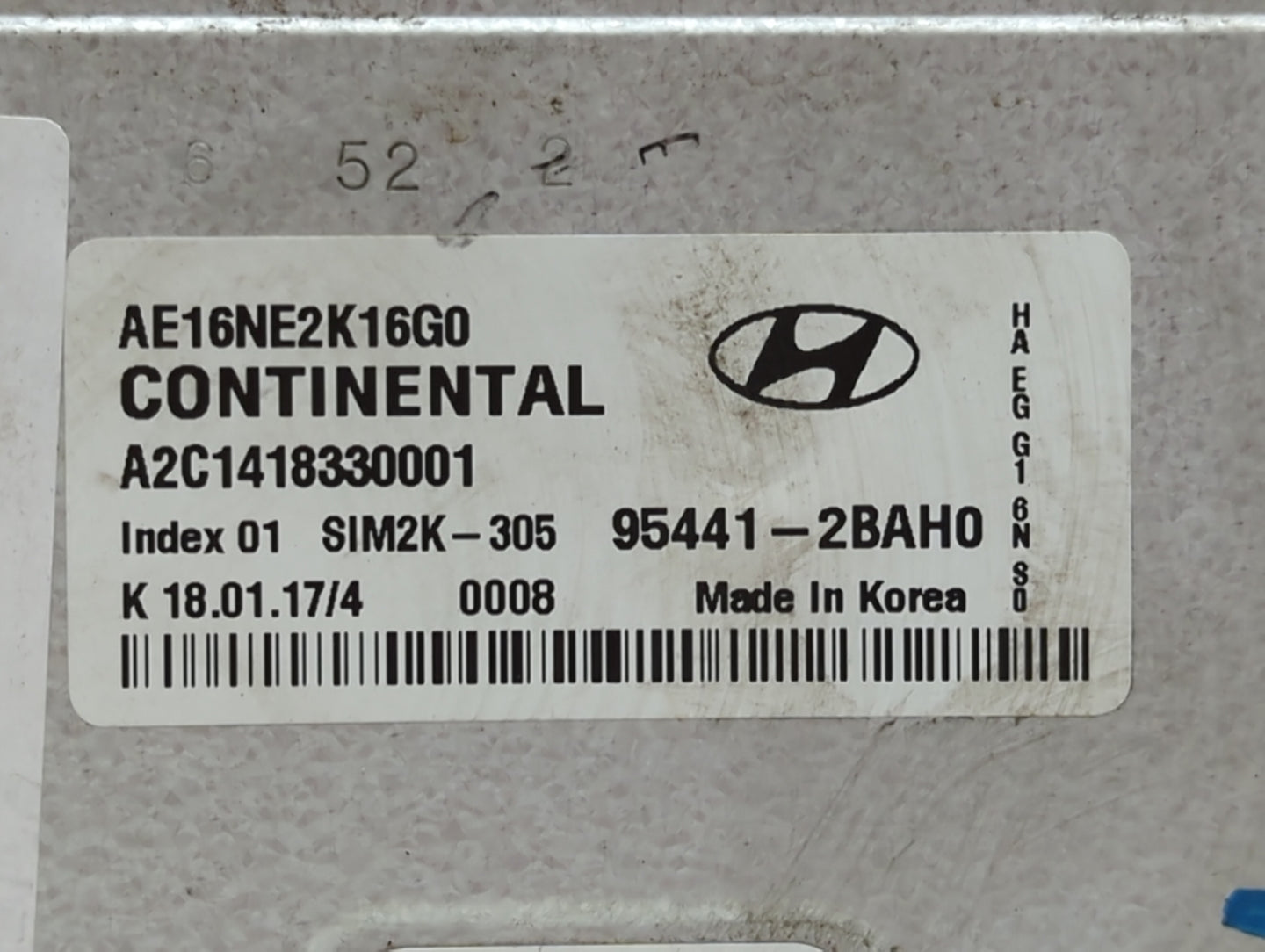 2017-2020 Hyundai Ioniq PCM Engine Control Computer ECU ECM PCU OEM P/N:95441-2BAH0 95441-2BAF2 Fits Fits 2017 2018 2019 202