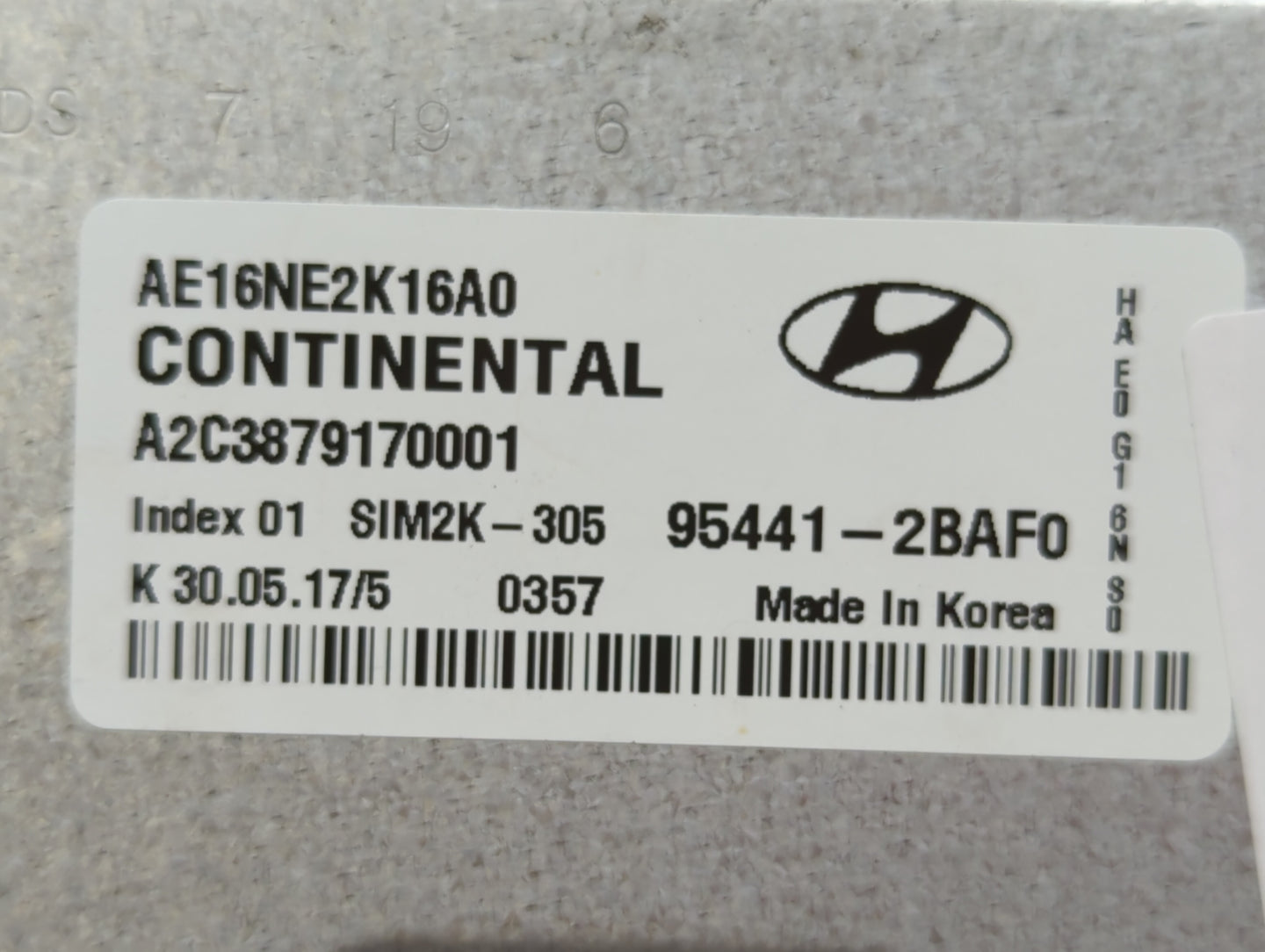 2017-2020 Hyundai Ioniq PCM Engine Control Computer ECU ECM PCU OEM P/N:95441-2BAF0 39110-03HM0 Fits Fits 2017 2018 2019 202